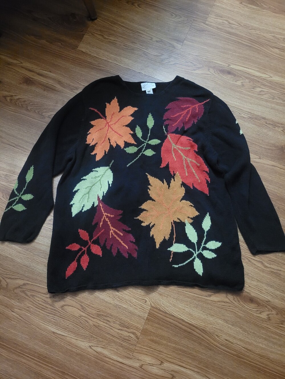 Vintage fall leaves sweater cotton goth Halloween